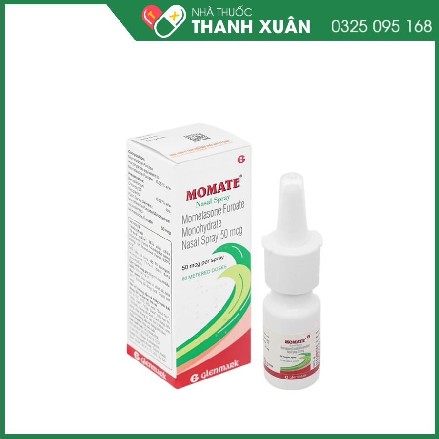 Momate Nasal Spray điều trị viêm mũi dị ứng (60 liều)